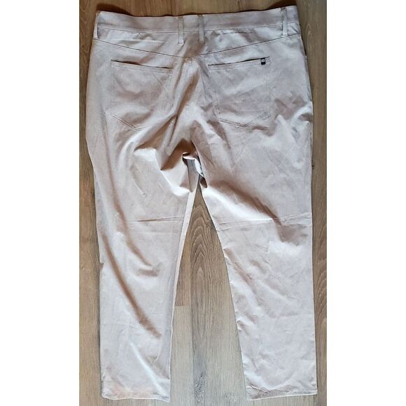 **7-6-25 SOLD OTHER PLATFORM***Travis Mathew Golf Pants 40x32 Tan Weave Linen - Picture 4 of 15
